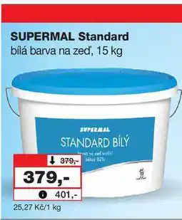Barvy a laky drogerie SUPERMAL Standard bílá barva na zeď nabídka