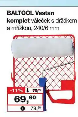 Barvy a laky drogerie BALTOOL Vestan komplet váleček s držákem a mřížkou, 240/6 mm nabídka