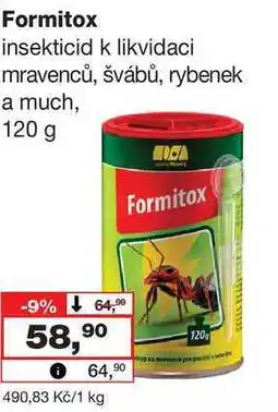 Barvy a laky drogerie Formitox insekticid k likvidaci mravenců, švábů, rybenek a much nabídka