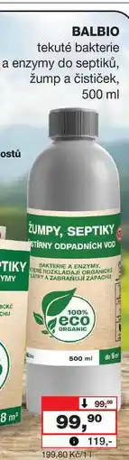 Barvy a laky drogerie BALBIO tekuté bakterie a enzymy do septiků, žump a čističek nabídka