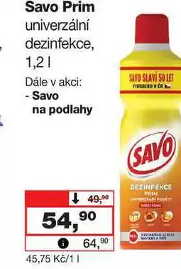 Barvy a laky drogerie Savo Prim univerzální dezinfekce nabídka