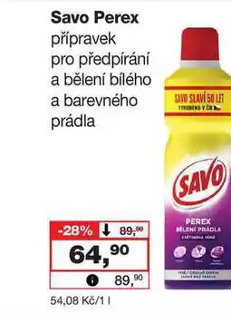 Barvy a laky drogerie Savo Perex přípravek pro předpírání a bělení bílého a barevného prádla nabídka