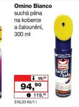 Barvy a laky drogerie Omino Bianco suchá pěna na koberce a čalounění nabídka