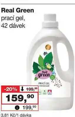 Barvy a laky drogerie Real Green prací gel, 42 dávek nabídka