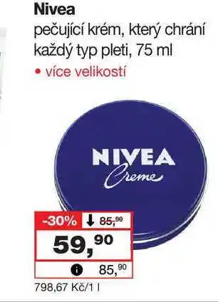 Barvy a laky drogerie Nivea pečující krém, který chrání každý typ pleti nabídka