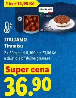 Lidl ITALIAMO Tiramisu, 2x 80 g a další nabídka