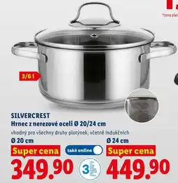 Lidl SILVERCREST Hrnec z nerezové oceli pr. 20/24 cm nabídka