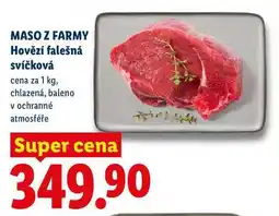 Lidl MASO Z FARMY Hovězí falešná svíčková, cena za nabídka