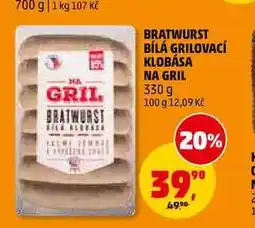 Penny Market BRATWURST BÍLÁ GRILOVACÍ KLOBÁSA NA GRIL nabídka