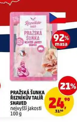 Penny Market PRAŽSKÁ ŠUNKA ŘEZNÍKŮV TALÍŘ SHAVED nabídka