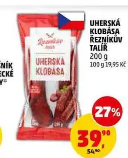 Penny Market UHERSKÁ KLOBÁSA ŘEZNÍKŮV TALÍŘ nabídka