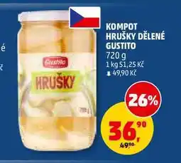 Penny Market KOMPOT HRUŠKY DĚLENÉ GUSTITO nabídka