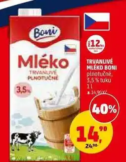 Penny Market TRVANLIVÉ MLÉKO BONI nabídka