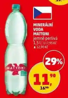Penny Market MINERÁLNÍ VODA MATTONI nabídka