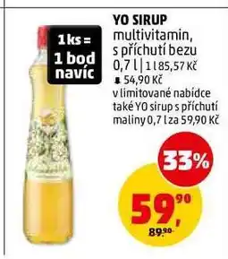 Penny Market YO SIRUP multivitamin, s příchutí bezu nabídka