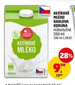 Penny Market Kefírové mléko Karlova Koruna nabídka