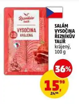 Penny Market SALÁM VYSOČINA ŘEZNÍKŮV TALÍŘ krájený, 100 g nabídka