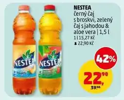 Penny Market NESTEA černý čaj s broskví, zelený čaj s jahodou & aloe vera nabídka