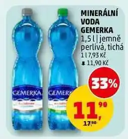 Penny Market MINERÁLNÍ VODA GEMERKA nabídka