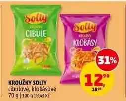 Penny Market KROUŽKY SOLTY cibulové, klobásové nabídka