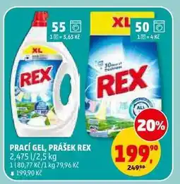 Penny Market PRACÍ GEL, PRÁŠEK REX nabídka