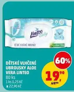 Penny Market Dětské vlhčené ubrousky Aloe Vera Linteo nabídka