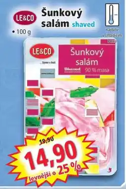 Norma Šunkový salám nabídka