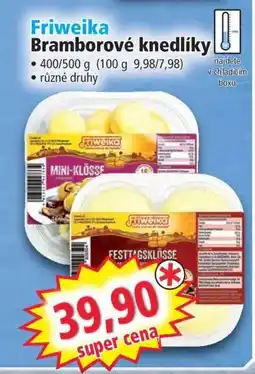 Norma Friweika Bramborové knedlíky nabídka
