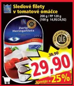 Norma Sledové filety v tomatové omáčce nabídka