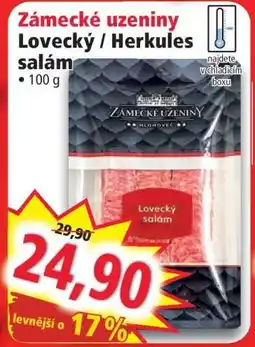 Norma Zámecké uzeniny Lovecký / Herkules salám nabídka