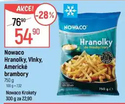 Globus Nowaco Hranolky, Vlnky, Americké brambory nabídka