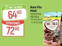 Globus Bona vita Müsli nabídka