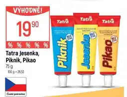 Globus Tatra Jesenka, Piknik, Pikao nabídka