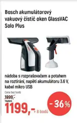 Globus Bosch akumulátorový vakuový čistič oken GlassVAC Solo Plus nabídka