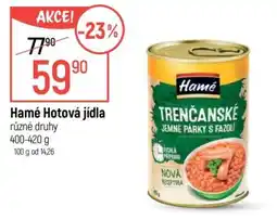 Globus Hamé Hotová jídla nabídka