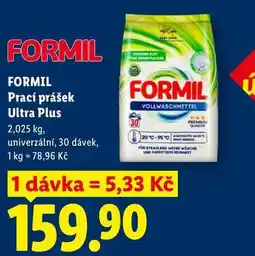 Lidl FORMIL Prací prášek Ultra Plus, 2,025 kg/30 dávek nabídka