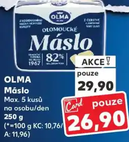 Kaufland OLMA Máslo nabídka