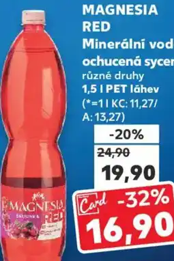 Kaufland MAGNESIA RED Minerální voda ochucená sycená nabídka