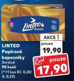 Kaufland LINTEO Papírové kapesníky 3vrstvé nabídka