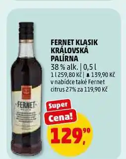 Penny Market FERNET KLASIK KRÁLOVSKÁ PALÍRNA nabídka