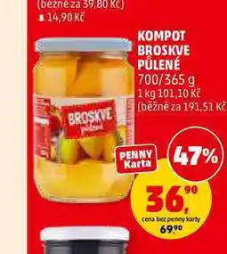 Penny Market KOMPOT BROSKVE PŮLENÉ nabídka