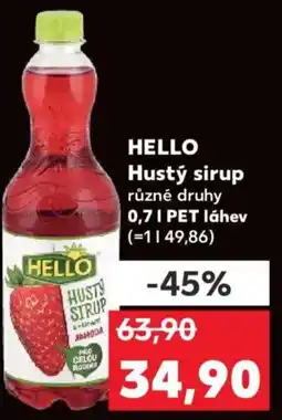 Kaufland HELLO Hustý sirup nabídka