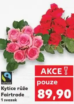 Kaufland Kytice růže Fairtrade nabídka