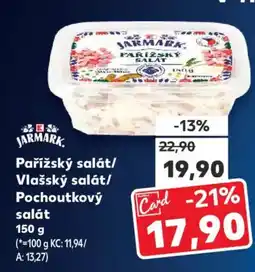 Kaufland Pařížský salát/ Vlašský salát/ Pochoutkový salát nabídka