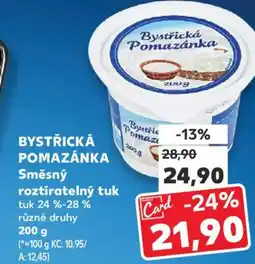 Kaufland OLMA Bystřická pomazánka směsný roztíratelný tuk nabídka