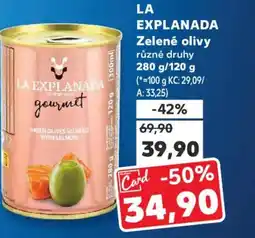 Kaufland LA EXPLANADA Zelené olivy nabídka