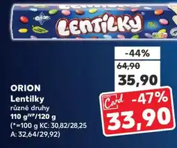 Kaufland ORION Lentilky nabídka