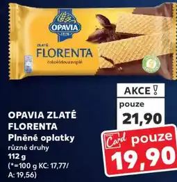 Kaufland OPAVIA ZLATÉ FLORENTA Plněné oplatky nabídka