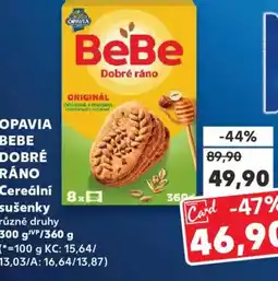Kaufland OPAVIA BEBE DOBRÉ RÁNO Cereální sušenky nabídka