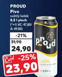 Kaufland PROUD Pivo světlý ležák nabídka